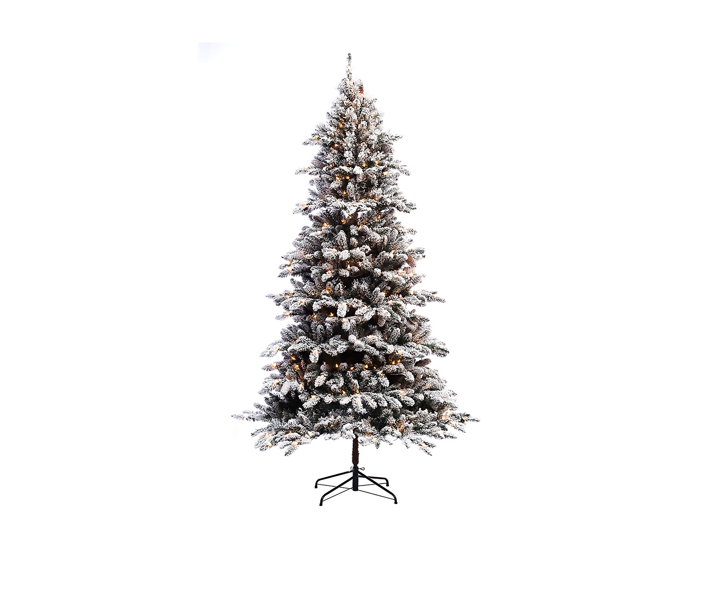 7.5 ft Pre-Lit Flocked ‎Birmingham Fir Artificial Christmas Tree 400 UL-Listed Clear Lights