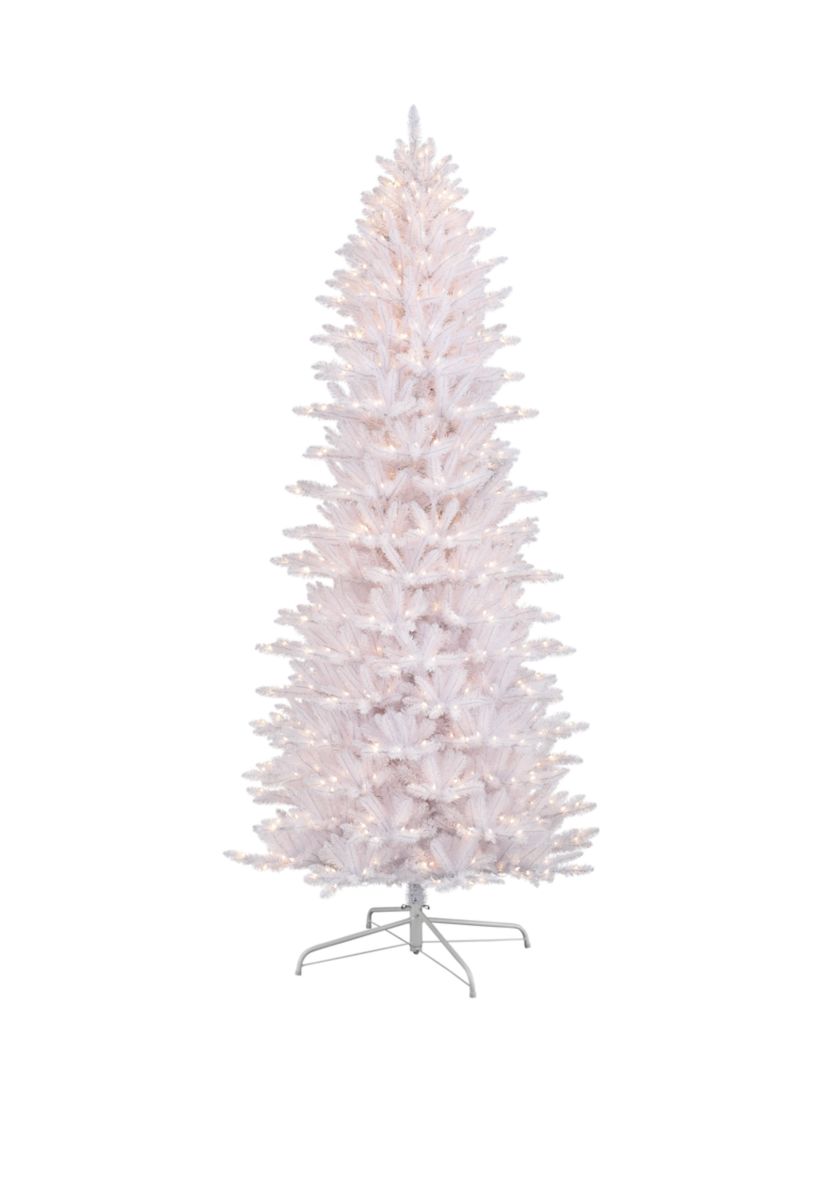 9 ft. Pre-Lit White Slim Fraser Fir Artificial Christmas Tree with 800 UL-Listed Lights