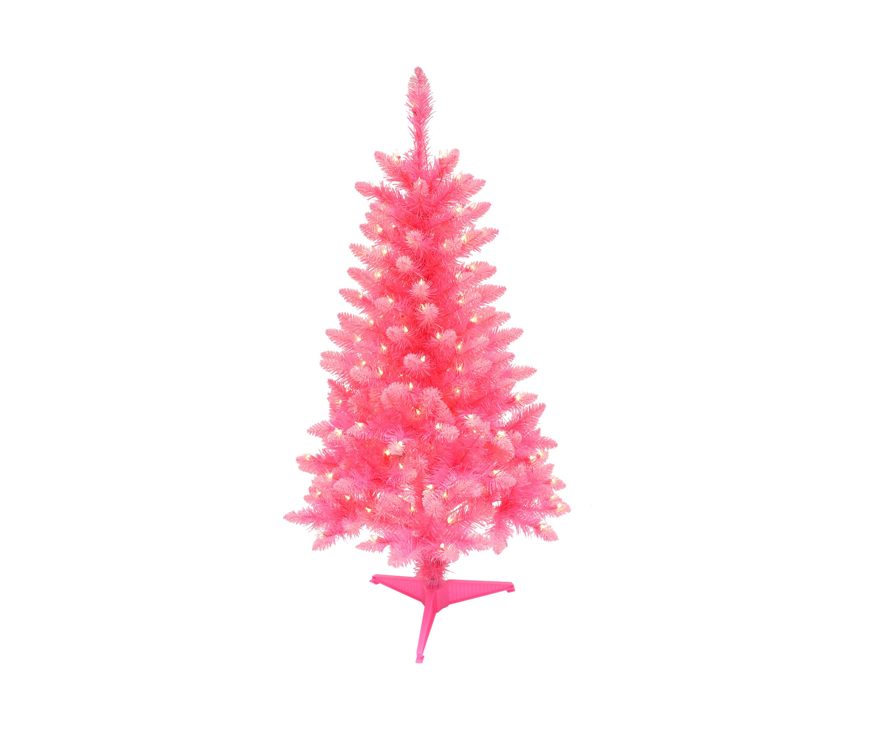 4 ft. Pre-Lit Fashion Pink Pine Artificial Christmas Tree with 150 UL-Listed Clear Lights