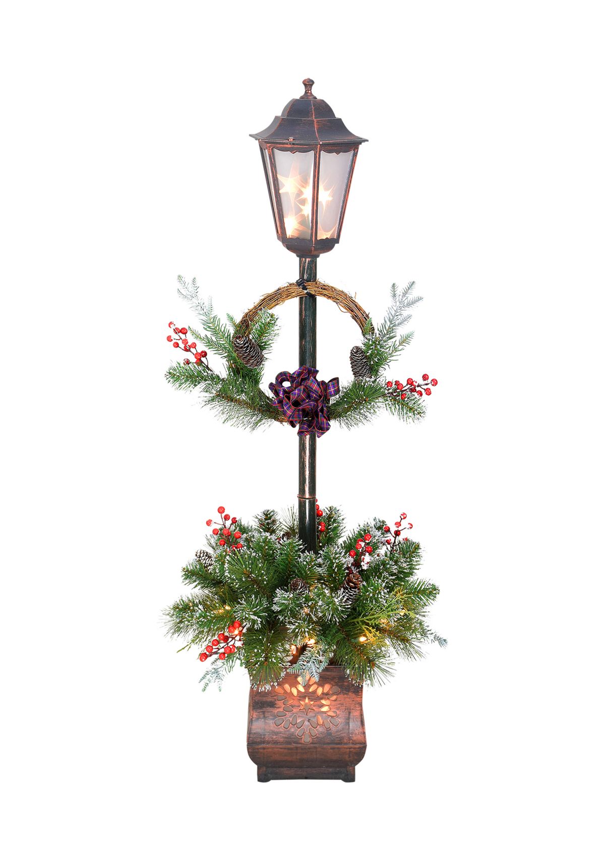 4ft Lamp Post with 35 Clear Incandescent Lights