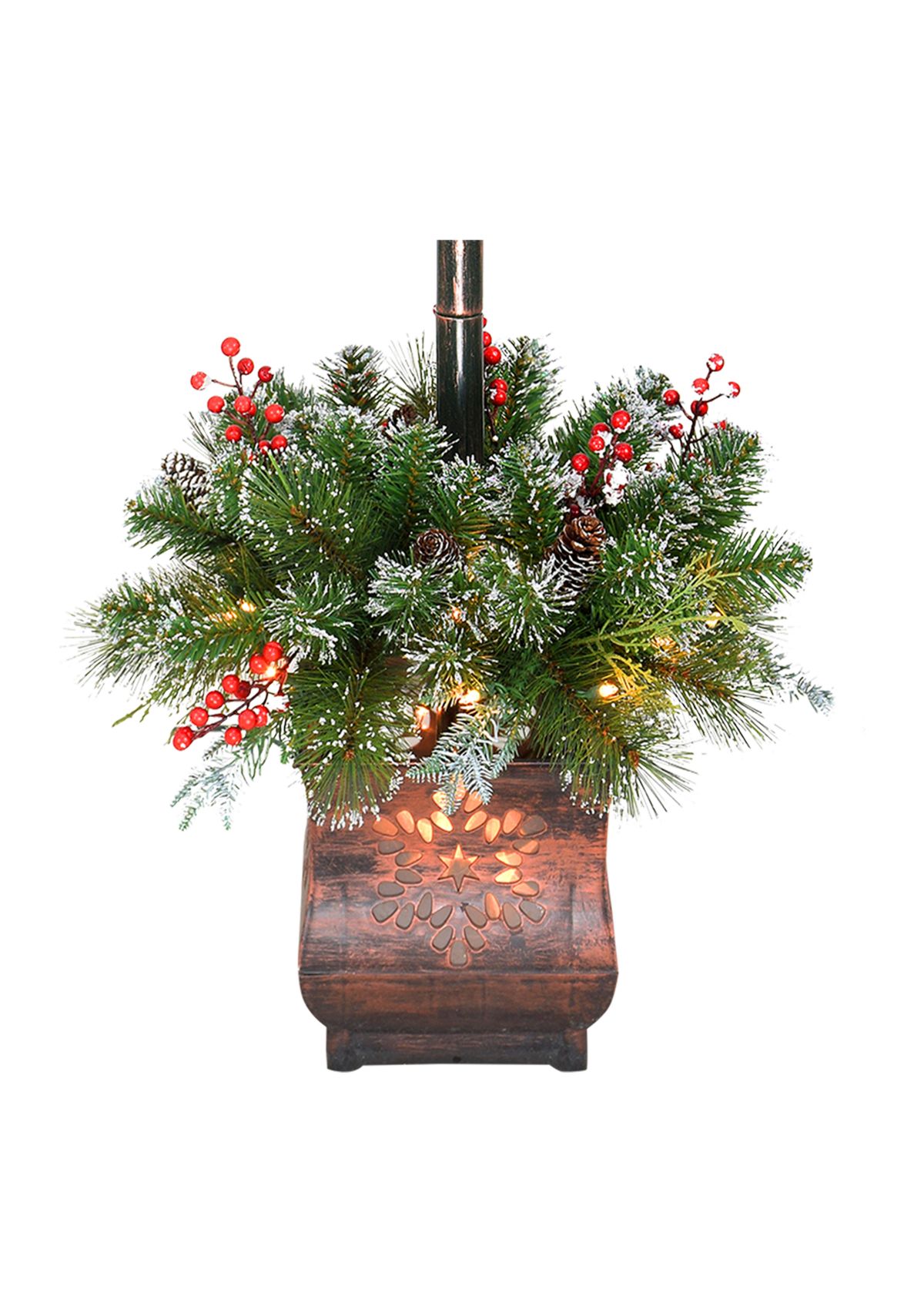 4ft Lamp Post with 35 Clear Incandescent Lights