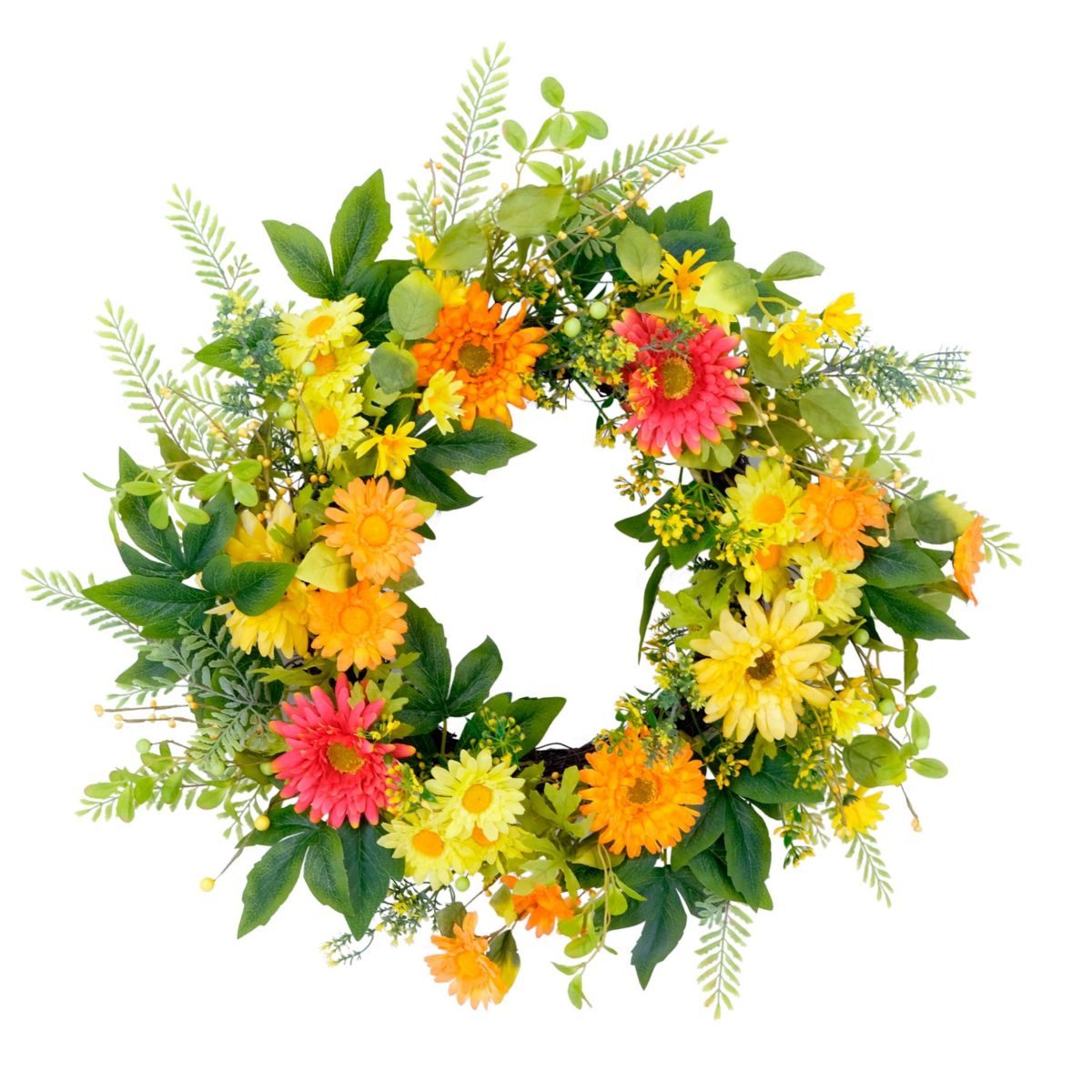 Artificial Chrysanthemum Floral Spring Door Wreath