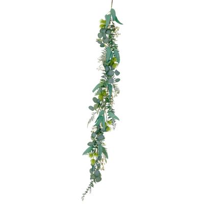Puleo International Artificial Eucalyptus Spring Garland, Green
