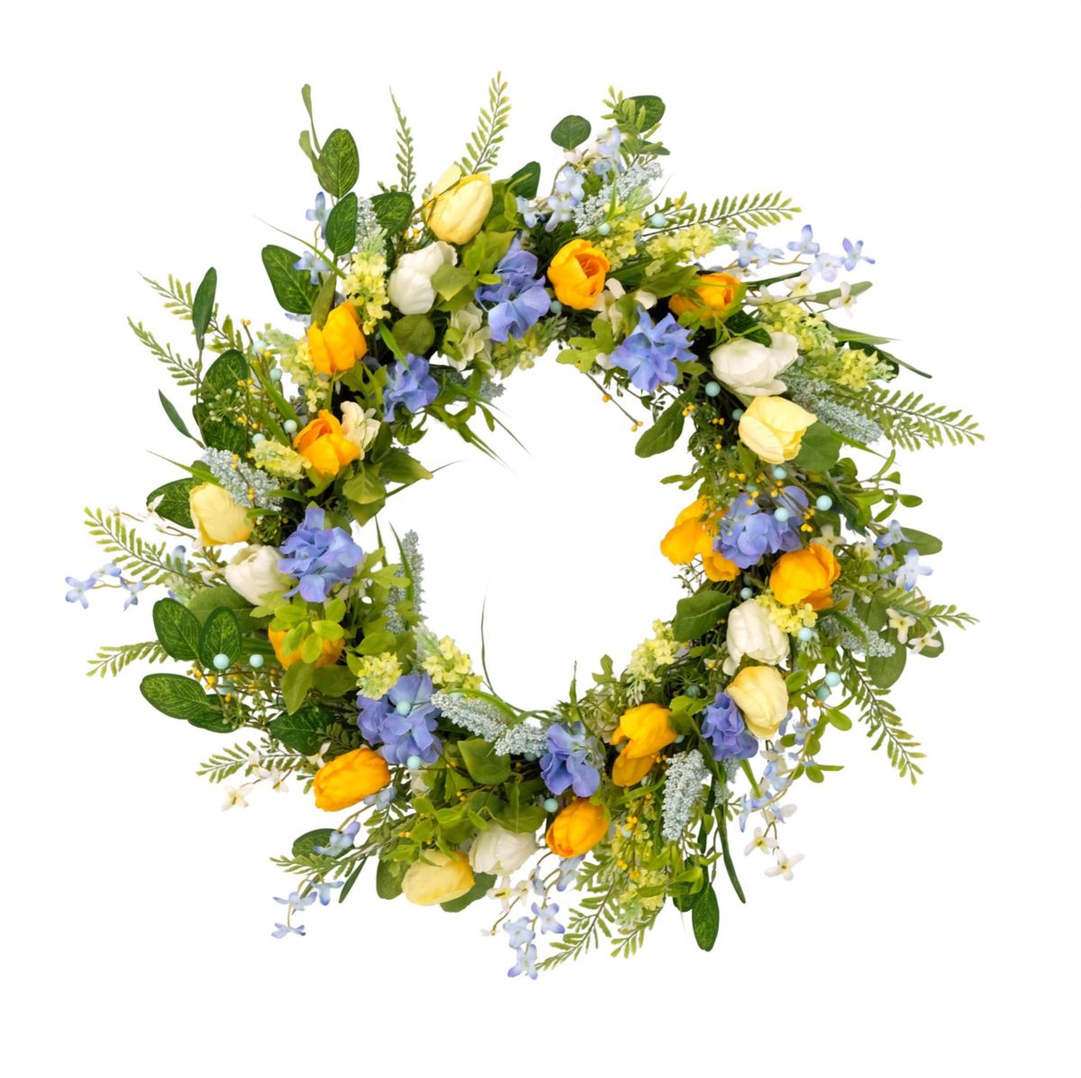 Artificial Tulip Floral Spring Door Wreath
