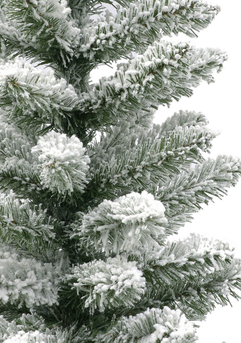 Potted Flocked Pencil Trees in 3ft, 4ft & 5ft sizes with a Galvanized Pot