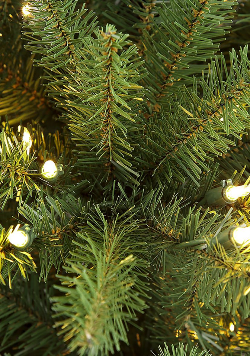 10 ft Pre-Lit Pencil Franklin Fir Pencil Artificial Christmas Tree with 650 UL-Listed Clear Lights