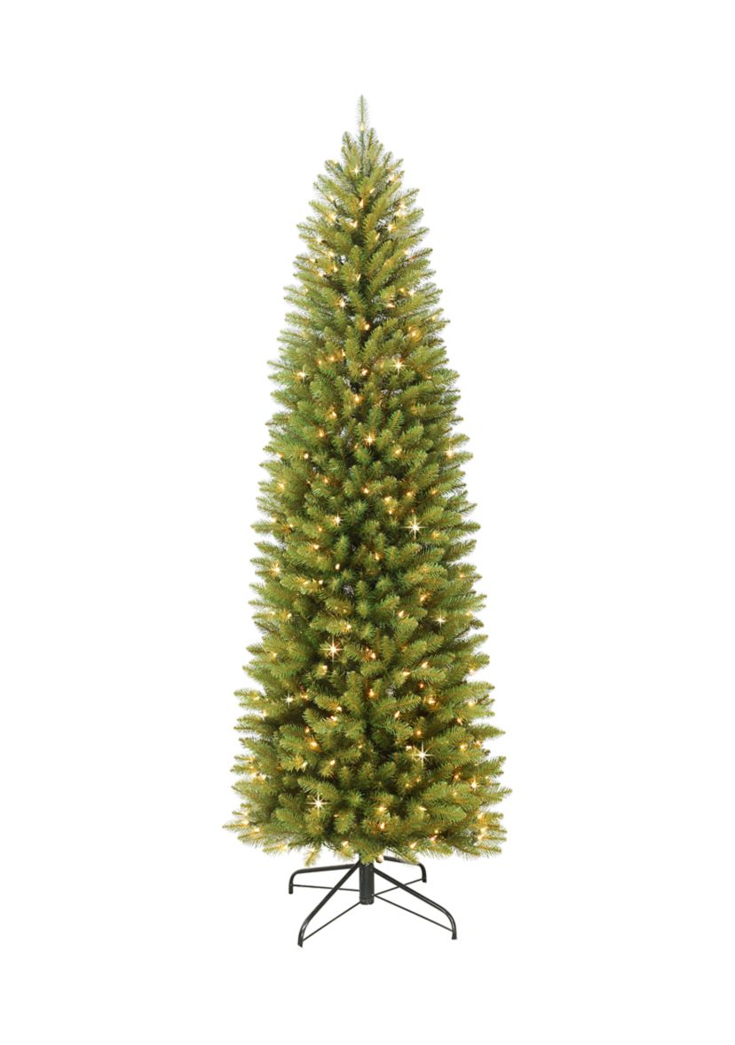 7.5 ft. Pre-Lit  Franklin Fir Pencil Tree Artificial Christmas Tree with 350 Clear UL-Listed Lights