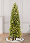 7.5 Foot Pre Lit  Franklin Fir Pencil Tree Artificial Christmas Tree with 350 Clear UL Listed Lights