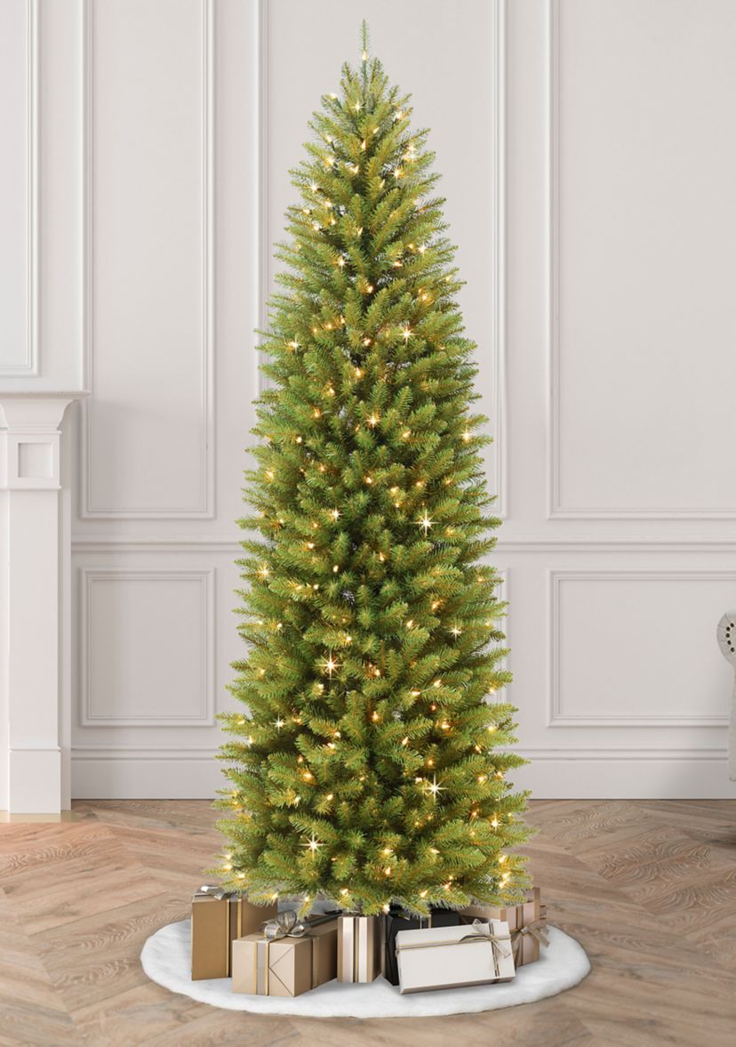 7.5 ft. Pre-Lit  Franklin Fir Pencil Tree Artificial Christmas Tree with 350 Clear UL-Listed Lights