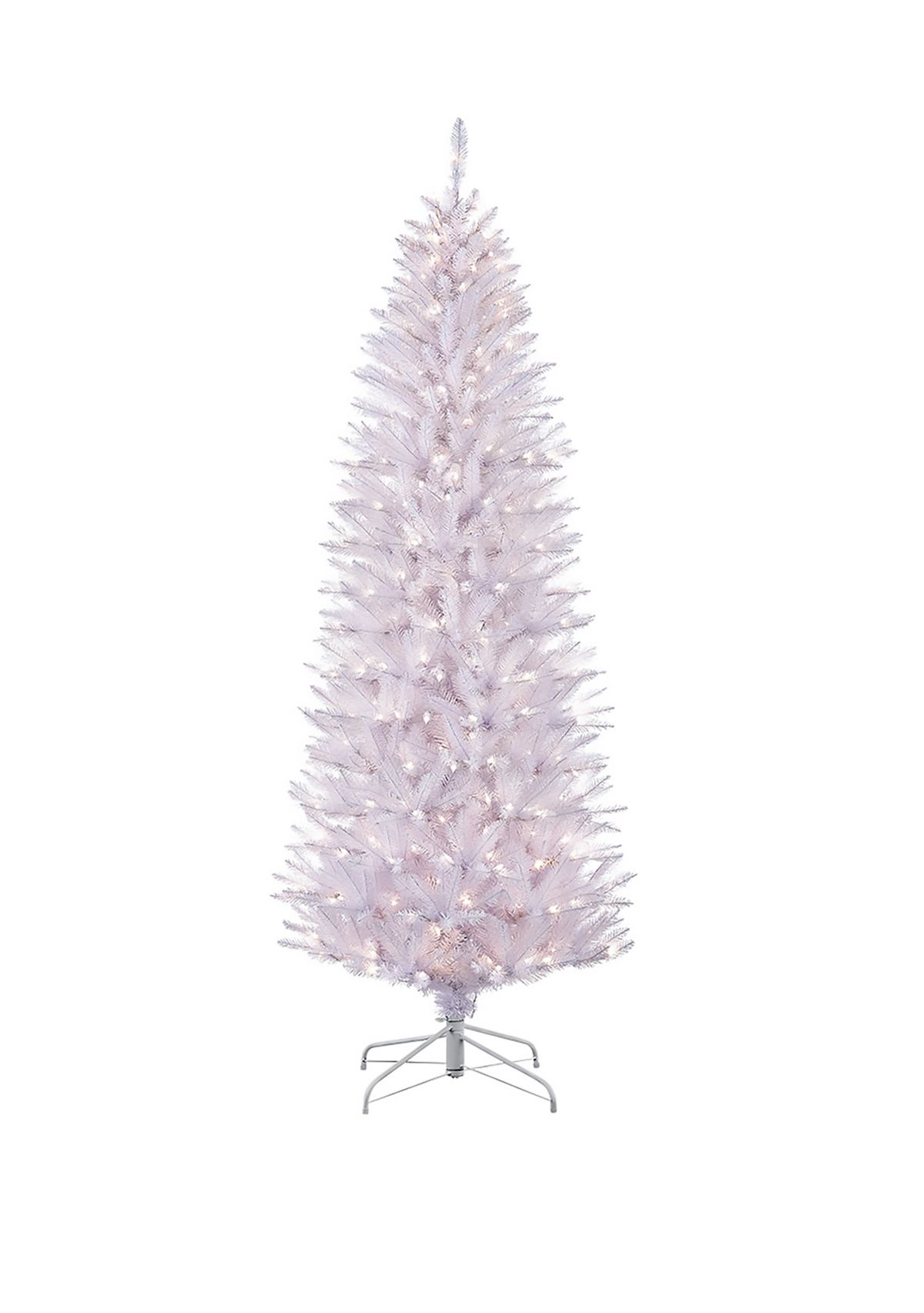 4.5 ft Pre-Lit White Pencil Franklin Fir Artificial Christmas Tree with 150 UL-Listed Lights