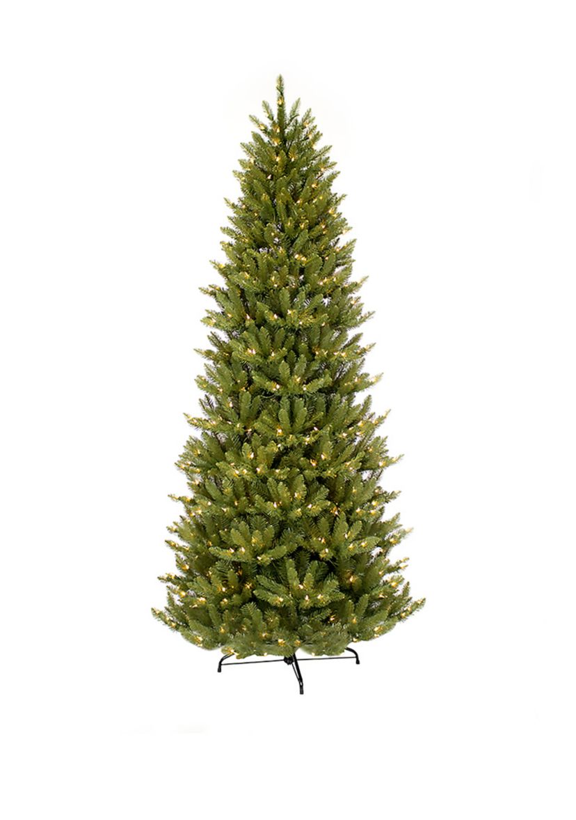 12 ft. Pre-Lit Slim Franklin Fir Artificial Christmas Tree 1200 UL-Listed Clear Lights
