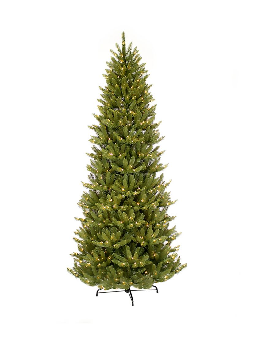 4.5 ft. Pre-Lit Slim Franklin Fir Artificial Christmas Tree 150 UL-Listed Clear Lights