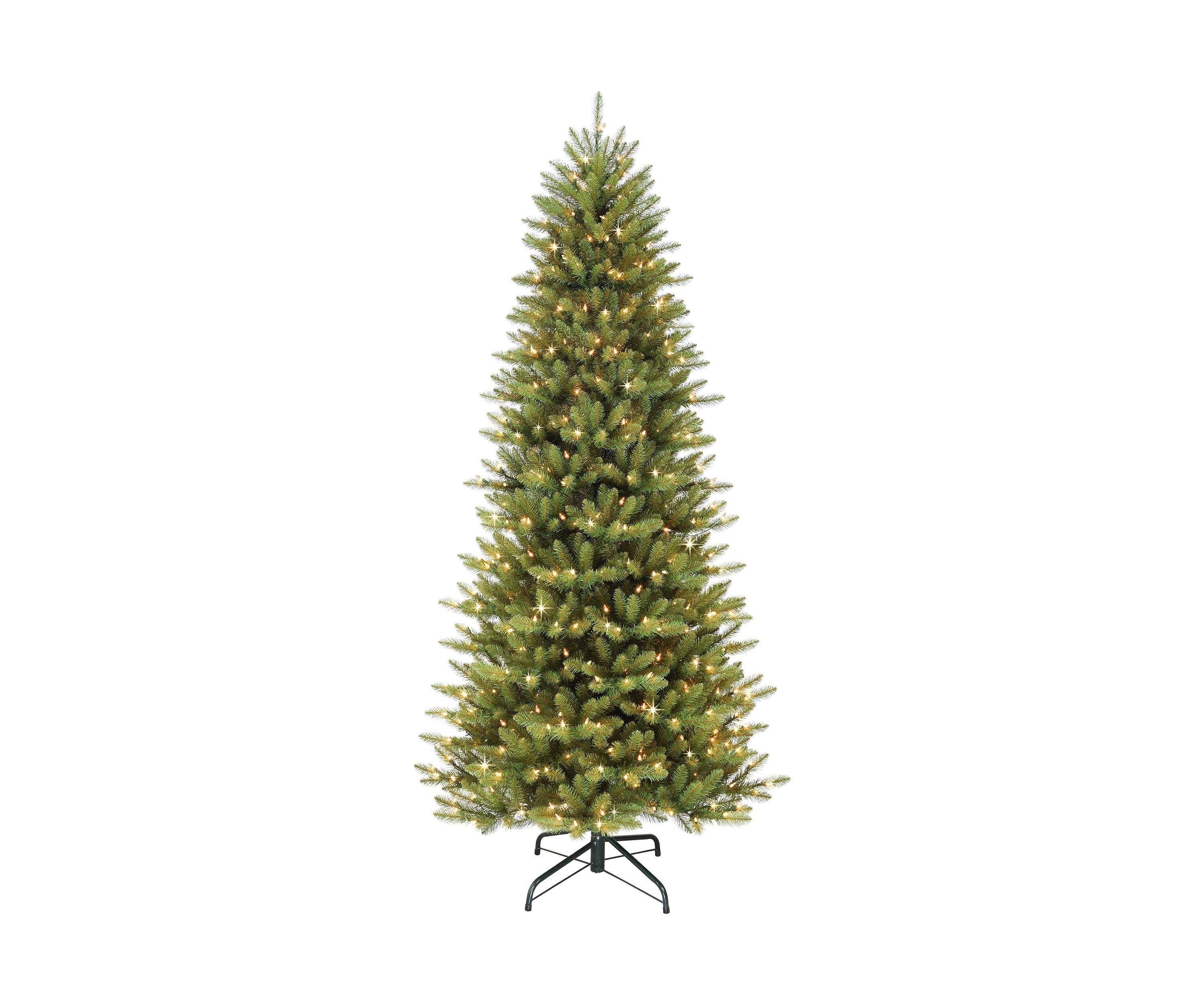 7.5 ft. Pre-Lit  Slim Franklin Fir Artificial Christmas Tree with 500 Clear UL-Listed Lights