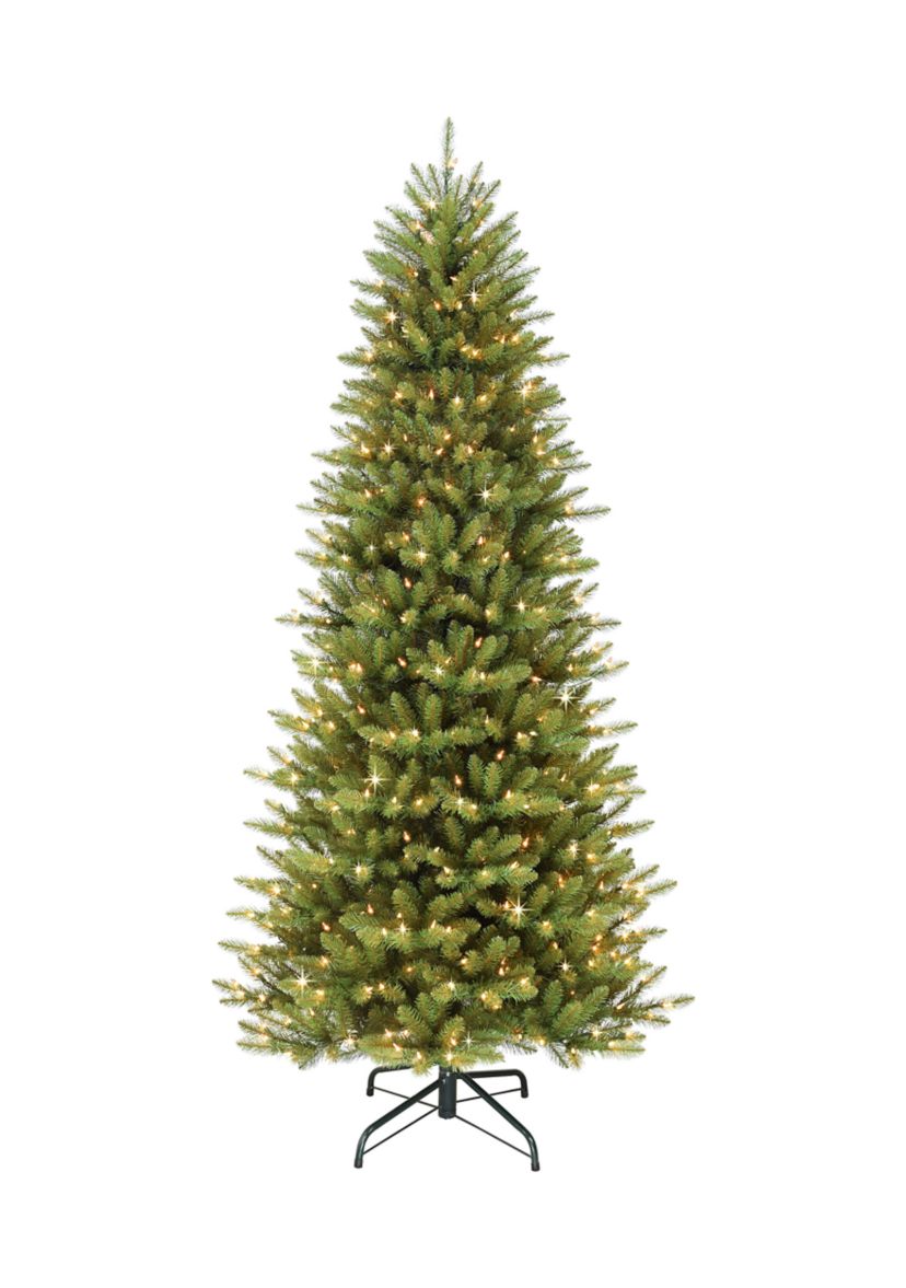 7.5 ft. Pre-Lit  Slim Franklin Fir Artificial Christmas Tree with 500 Clear UL-Listed Lights
