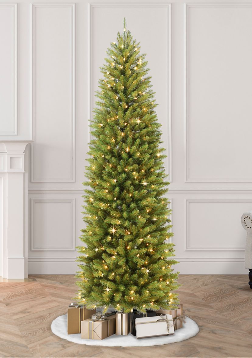 7.5 ft. Pre-Lit  Slim Franklin Fir Artificial Christmas Tree with 500 Clear UL-Listed Lights