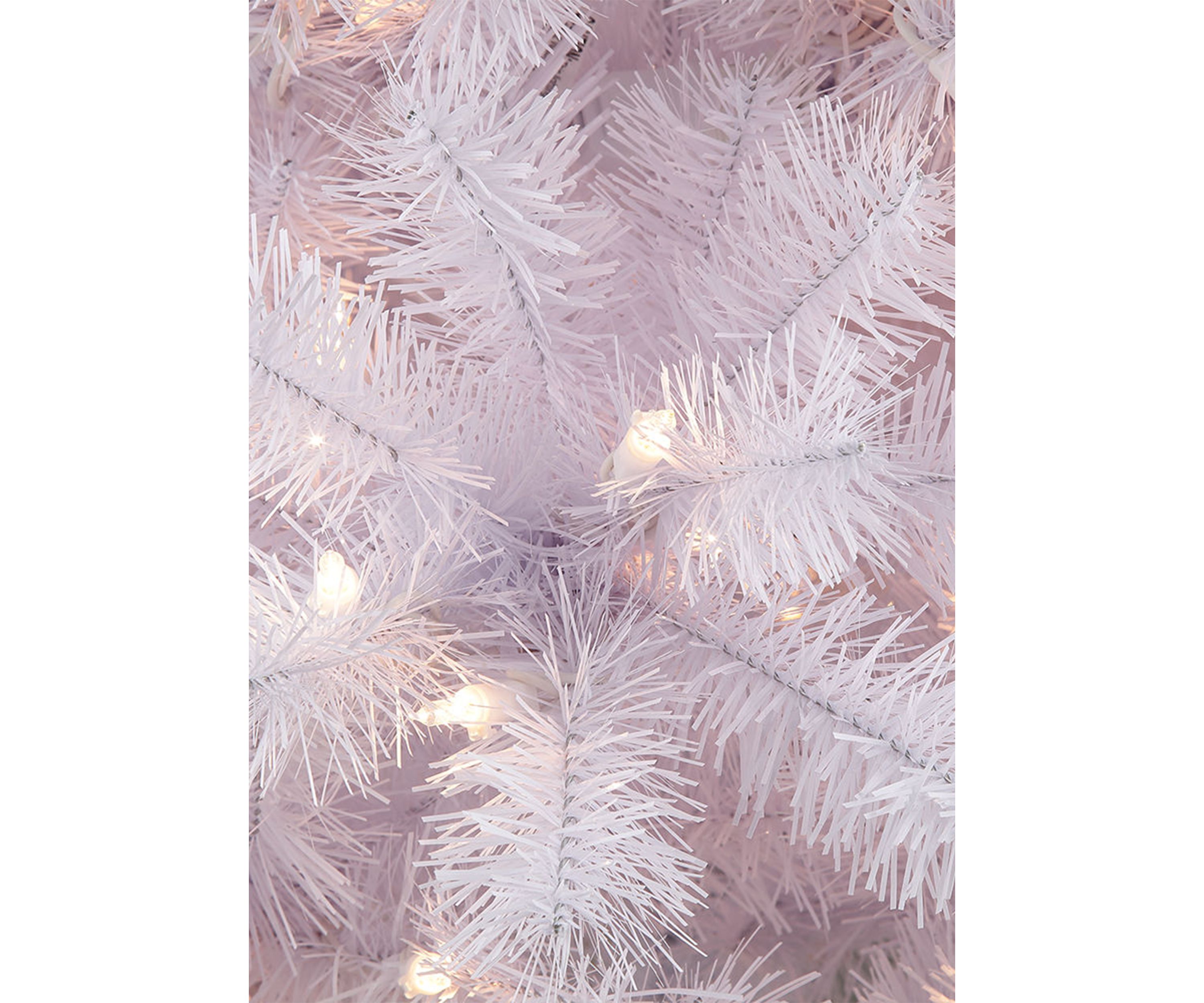 4.5 ft. Pre-Lit Shiny White Noble Fir Artificial Christmas Tree with 200 UL-Listed Clear Lights
