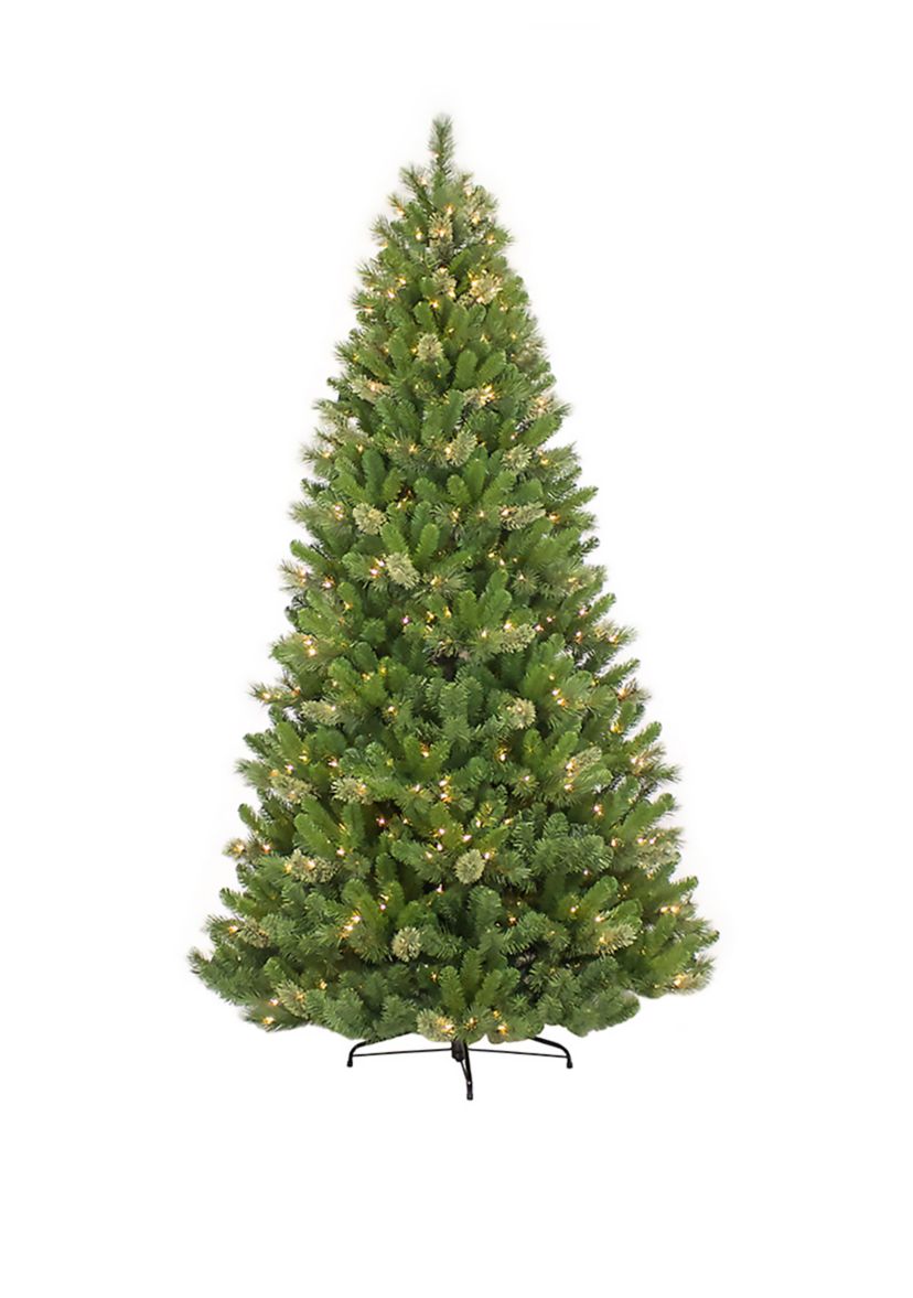 7.5 Foot  Pre Lit Tacoma Pine Artificial Christmas Tree with 600 Clear UL-listed Lights