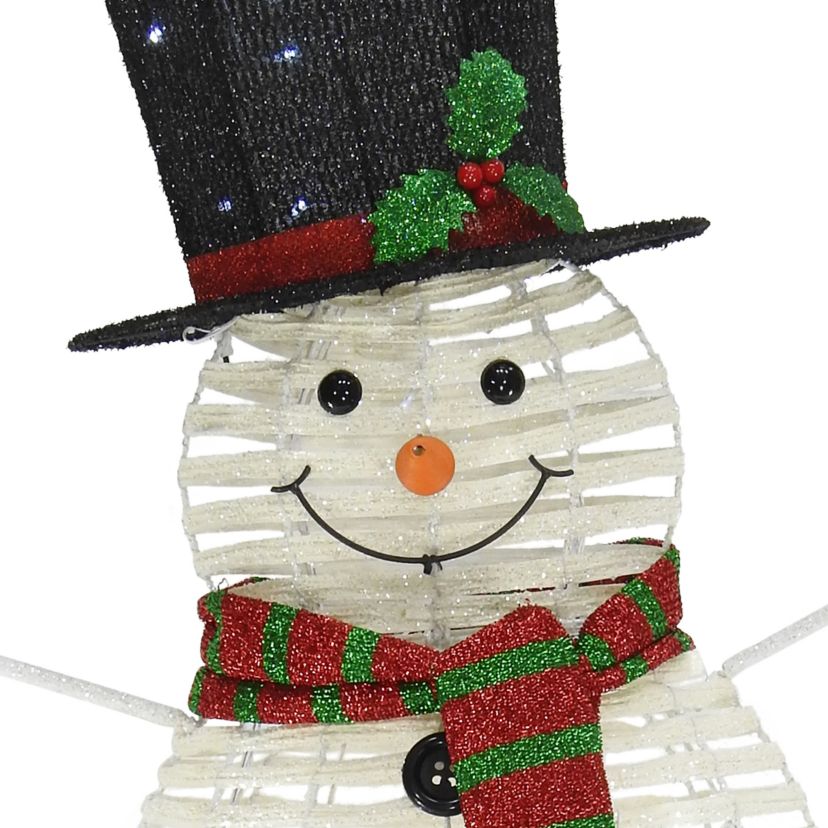 48" Outdoor Pre-Lit Snowman with LED Lights