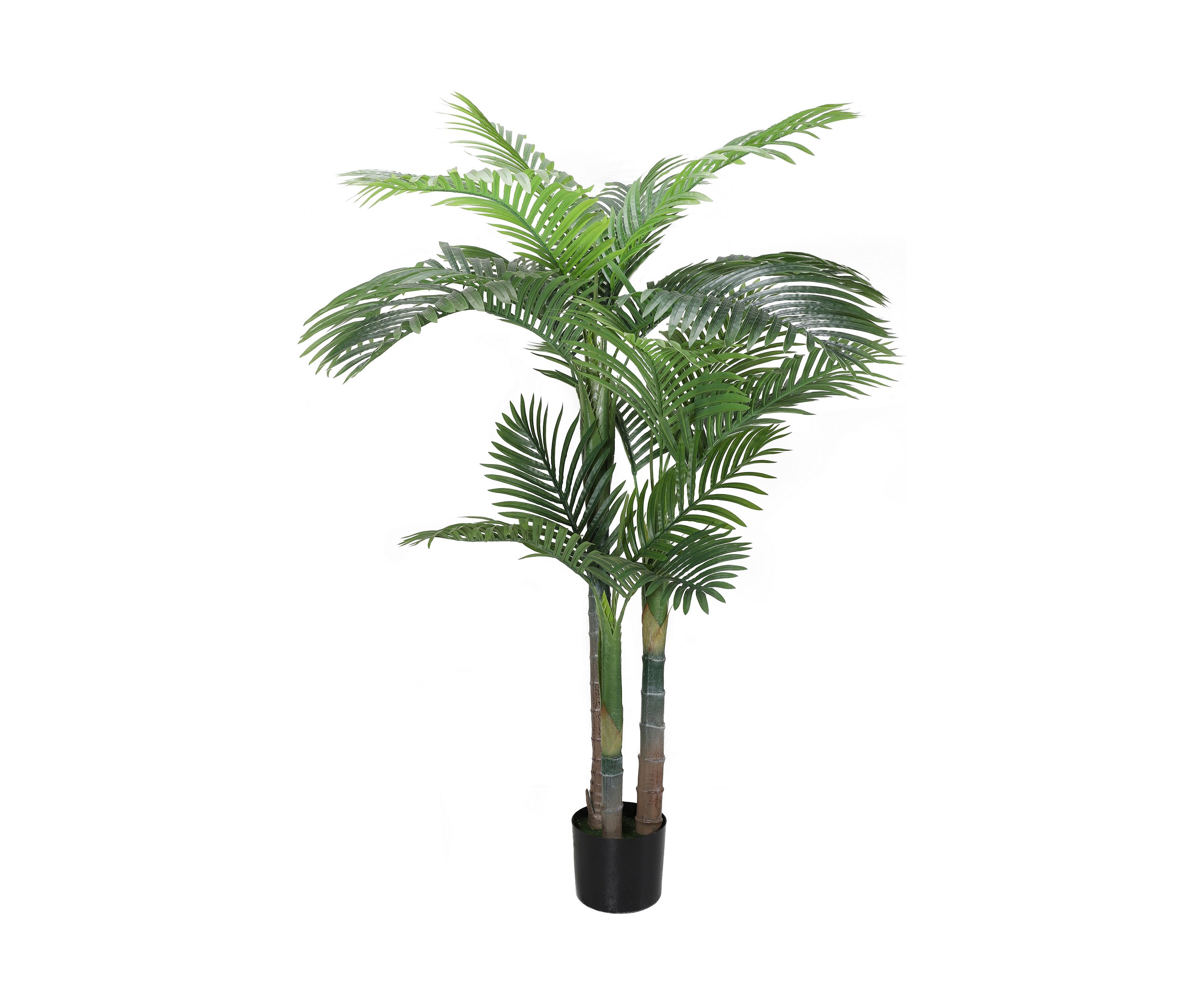 60" Artificial Areca Palm Tree with 18 Leaves with Black Plastic Pot