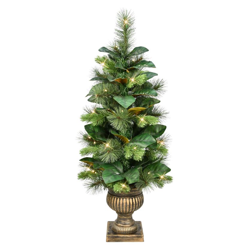 24 in. Pre-lit Magnolia Wreath
