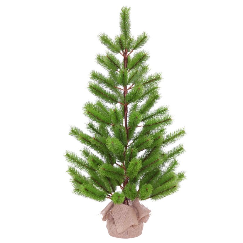 3 ft. Fir Artificial Tree in Burlap Sac