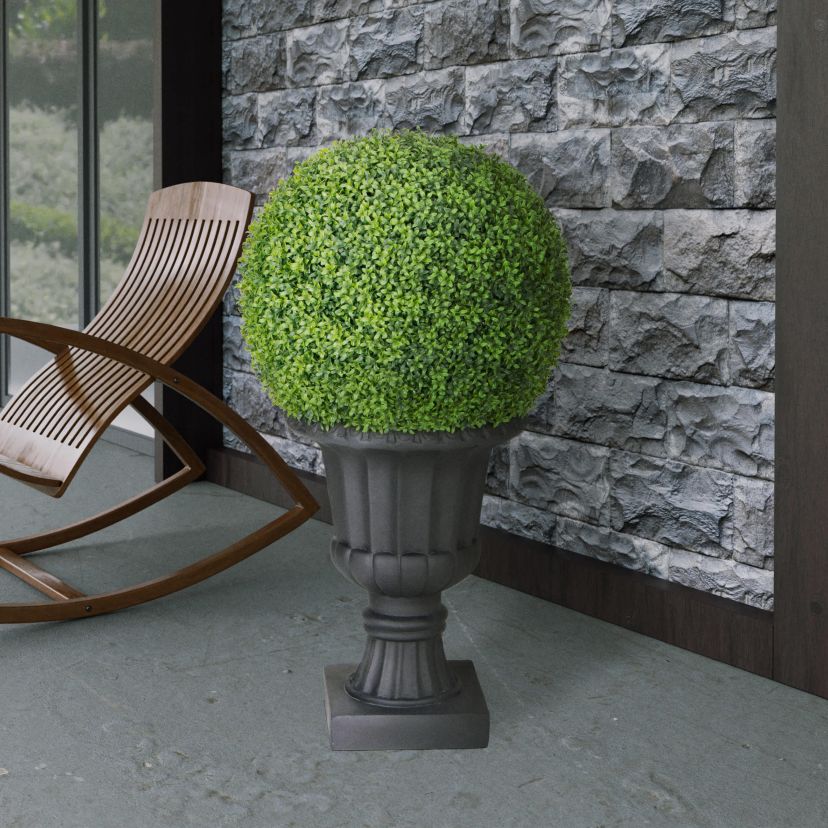 38" Single Ball Topiary Boxwood Artificial Tree
