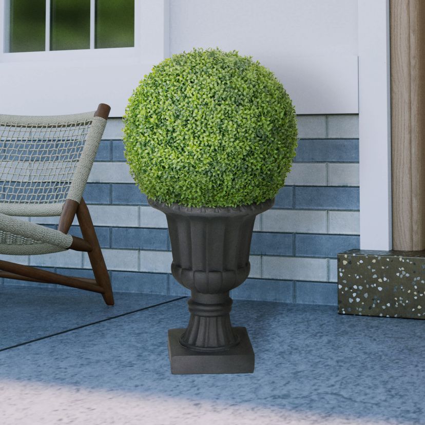 38" Single Ball Topiary Boxwood Artificial Tree