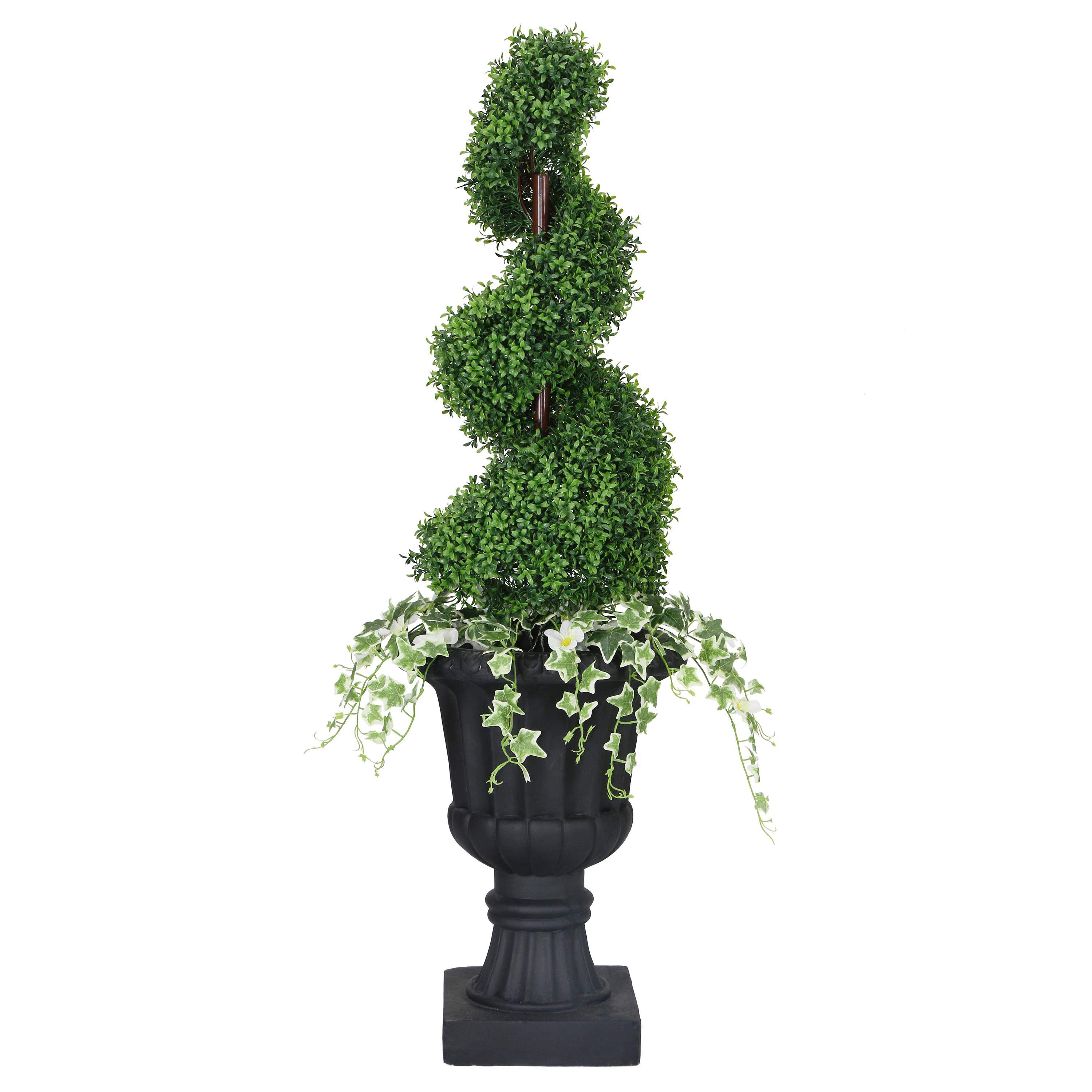 52" Topiary Spiral Boxwood Artificial Tree