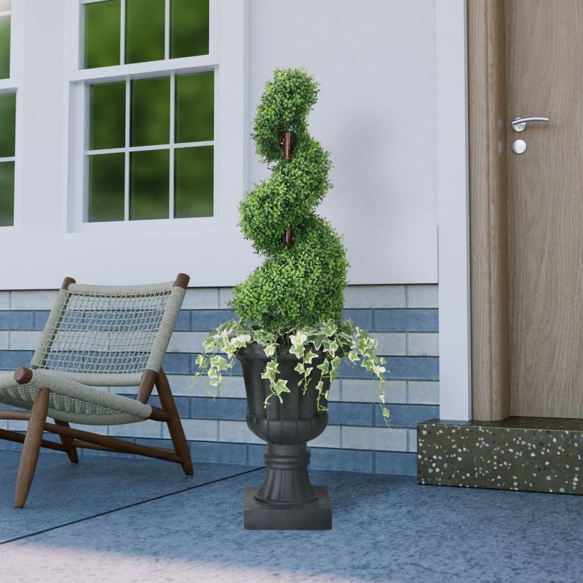 52" Topiary Spiral Boxwood Artificial Tree