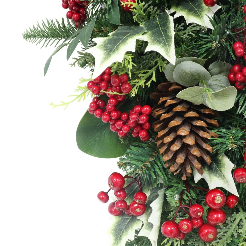 28" Battery-Operated Pre-Lit Decorated Artificial Swag