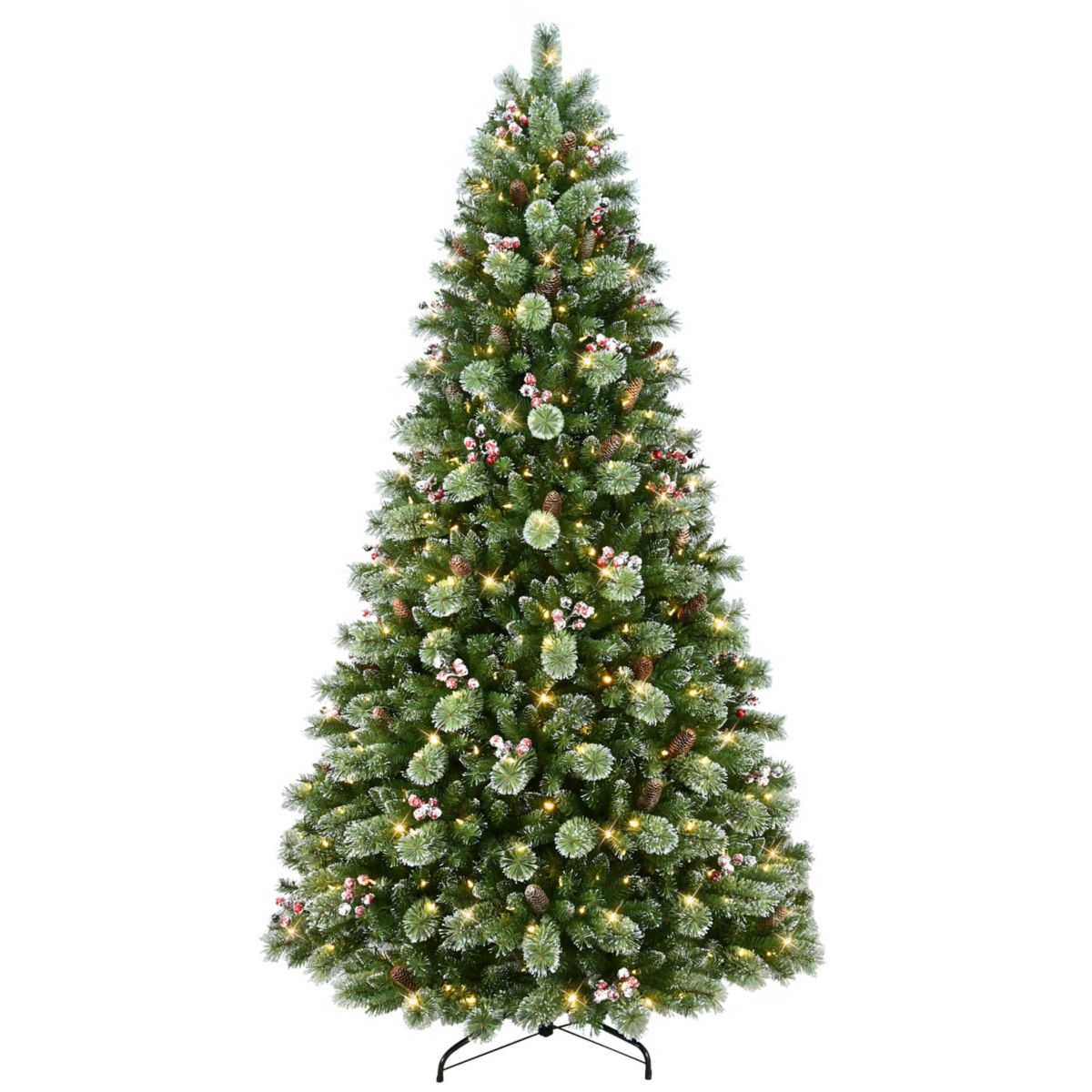 9 Pre-lit Snowy Norway Spruce Adorned Artificial Tree