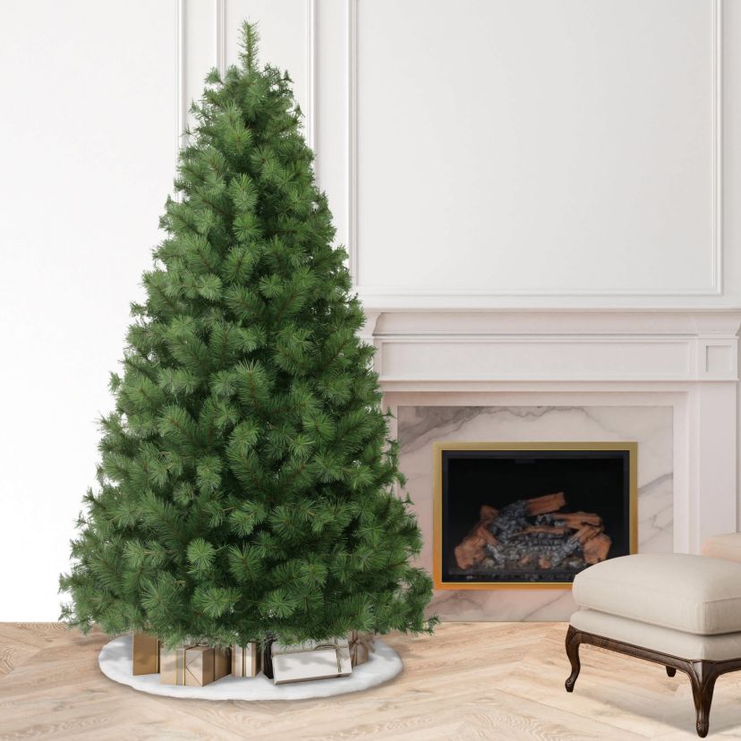 Puleo International 7.5 Unlit Artificial Colorado Pine Christmas Tree