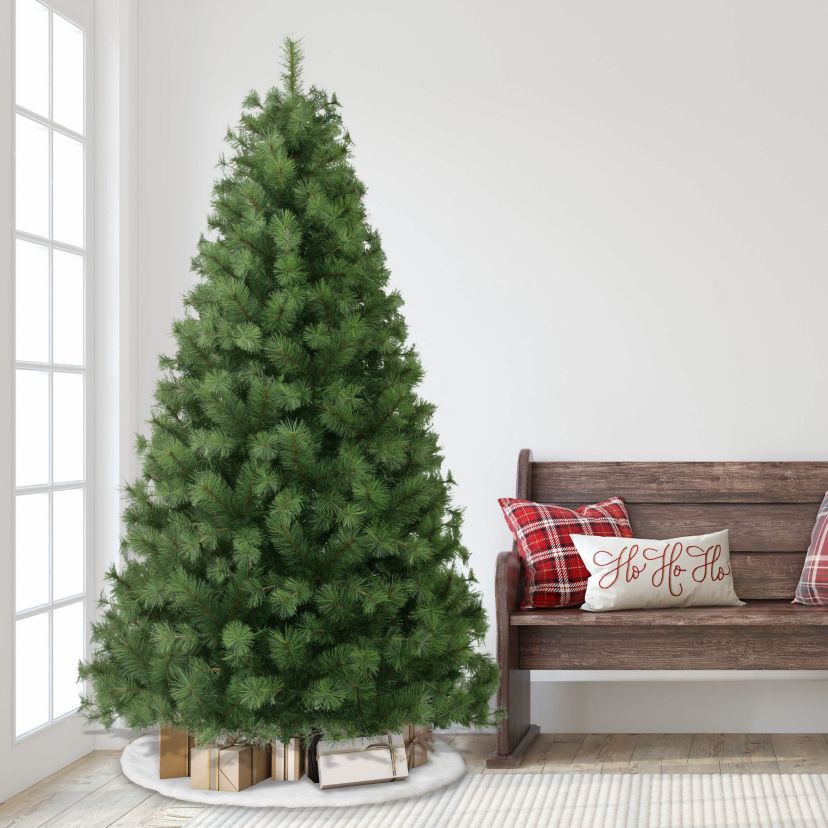 Puleo International 7.5 Unlit Artificial Colorado Pine Christmas Tree