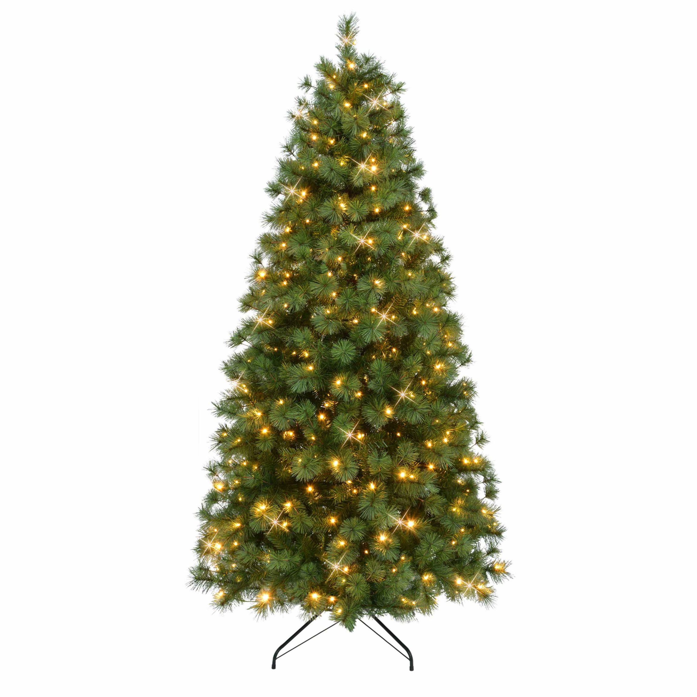 Puleo International 7.5 Pre-Lit Artificial Colorado Pine Christmas Tree with 300 Dual Function LED Lights
