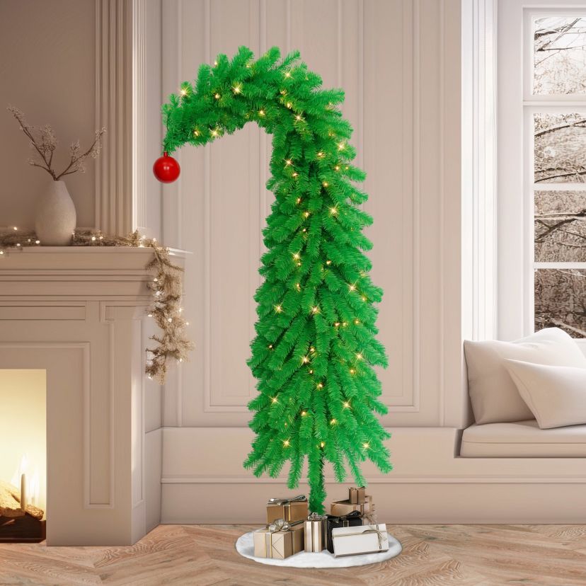 6 Pre-Lit Whimsical Artificial Wrapped Christmas Tree