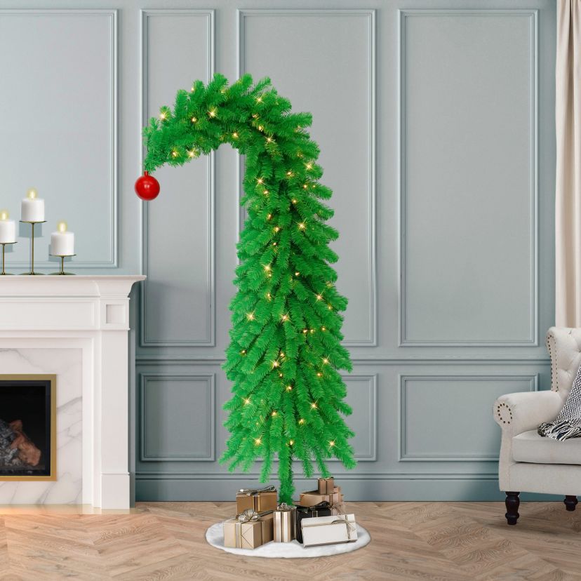 6 Pre-Lit Whimsical Artificial Wrapped Christmas Tree