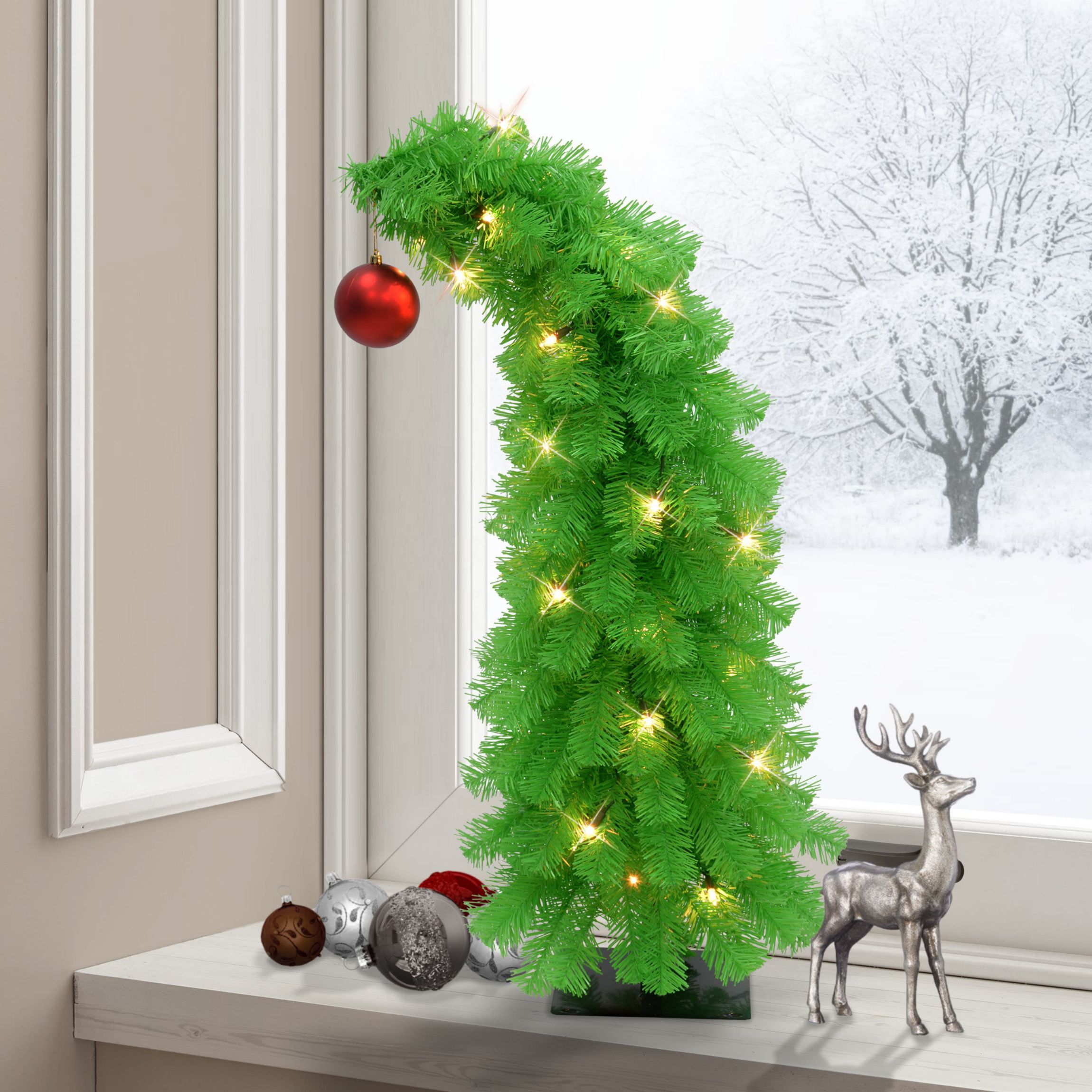 Puleo International 3 Pre-Lit Artificial Whimsical Christmas Tree