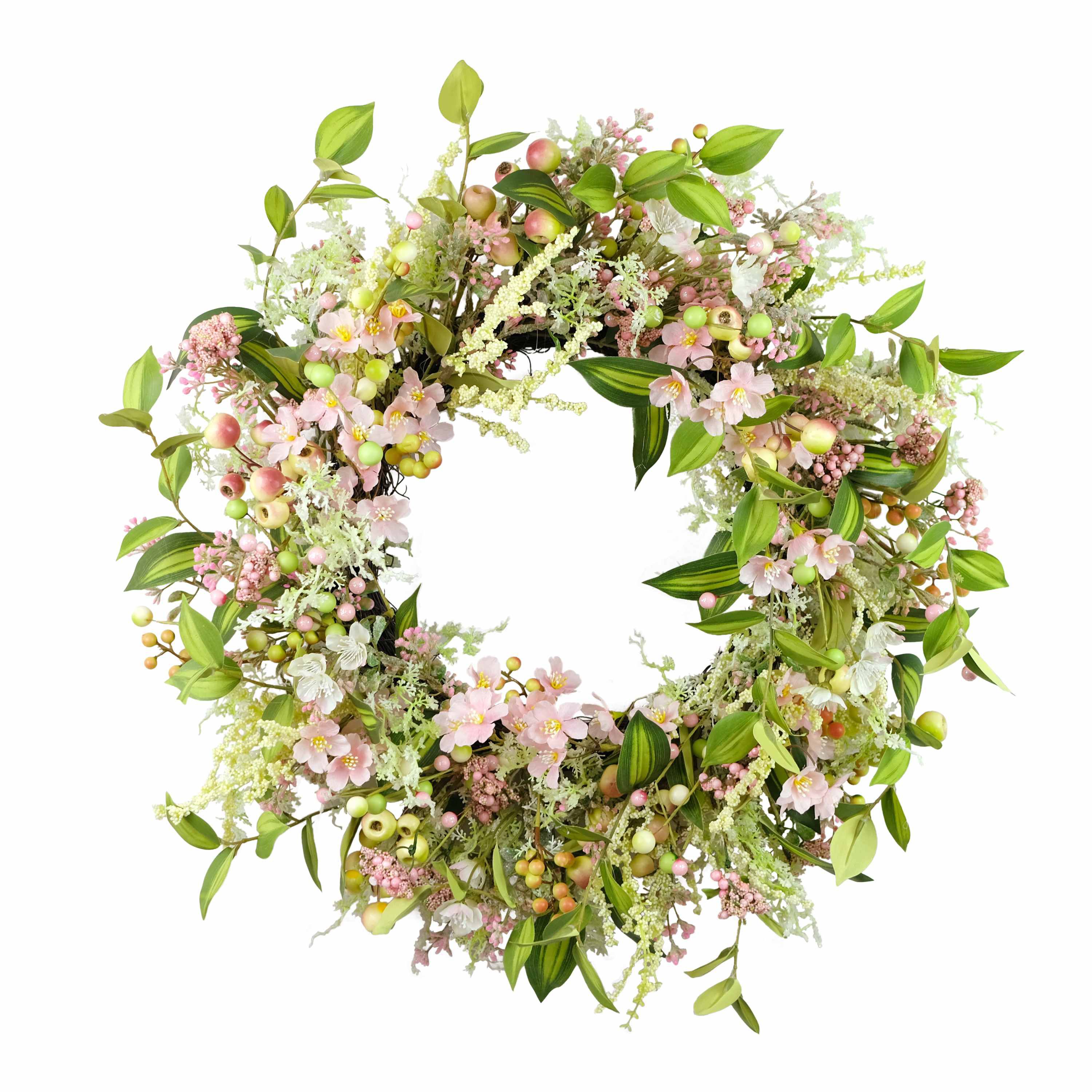 Puleo International 26-inch Artificial Dogwood Floral Spring Wreath