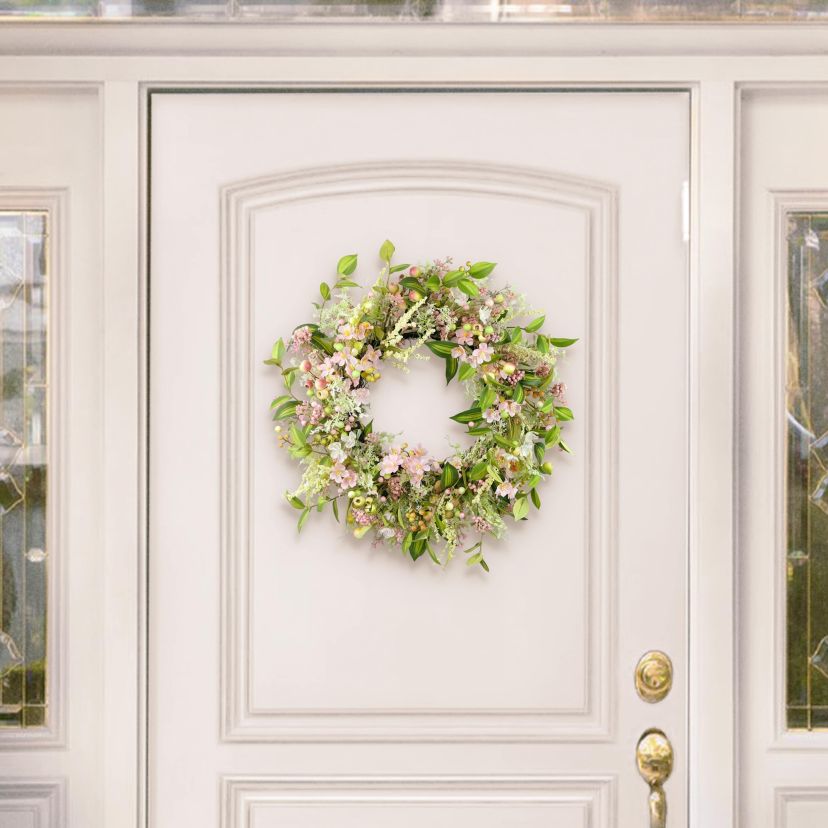 Puleo International 26-inch Artificial Dogwood Floral Spring Wreath