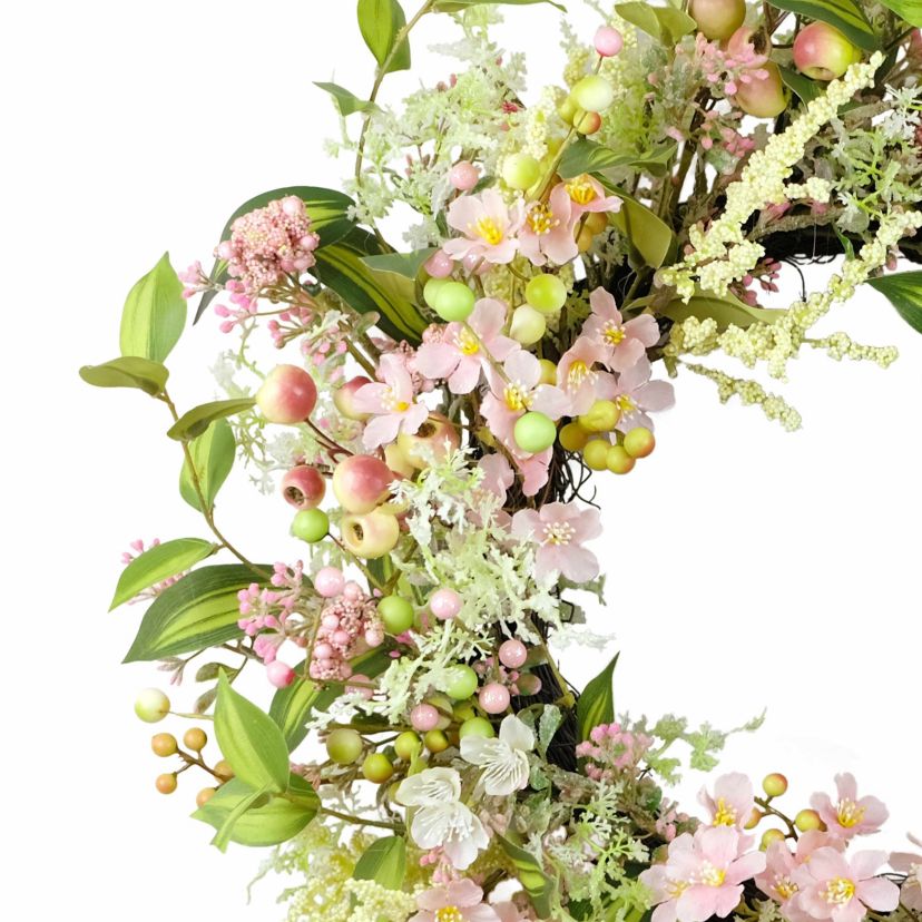 Puleo International 26-inch Artificial Dogwood Floral Spring Wreath
