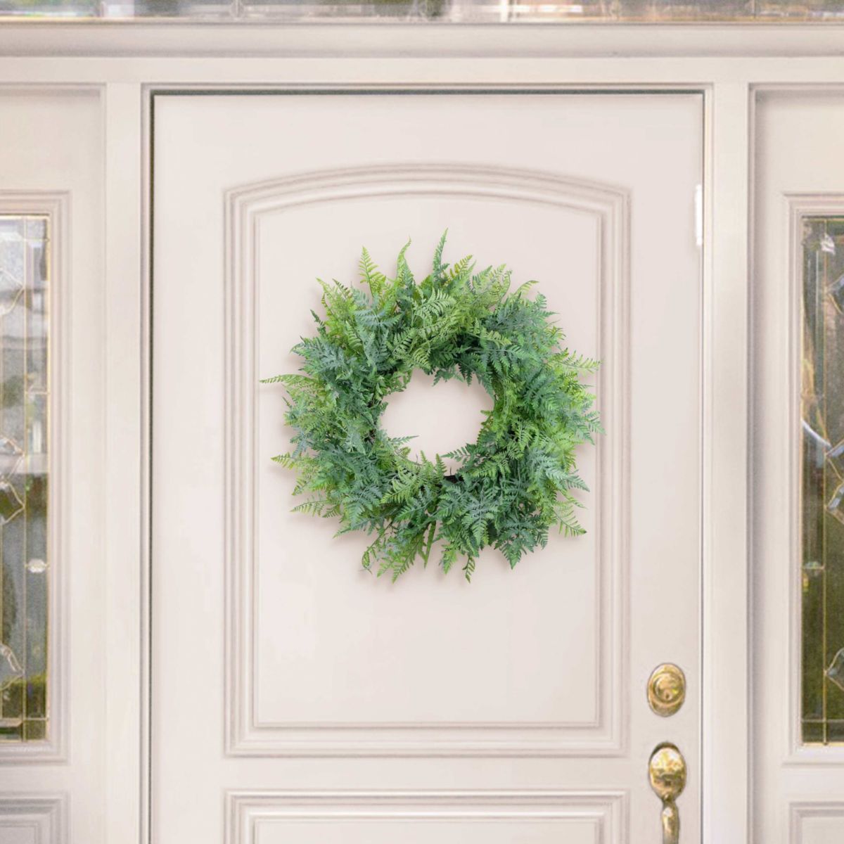 Puleo International 26-inch Artificial Fern Spring Wreath