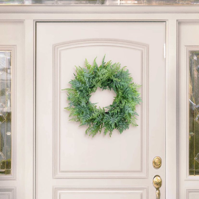 Puleo International 26-inch Artificial Fern Spring Wreath