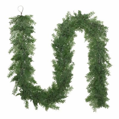 Puleo International 9' x 10" Artificial Christmas Garland with Soft PE Branch Tips, Green