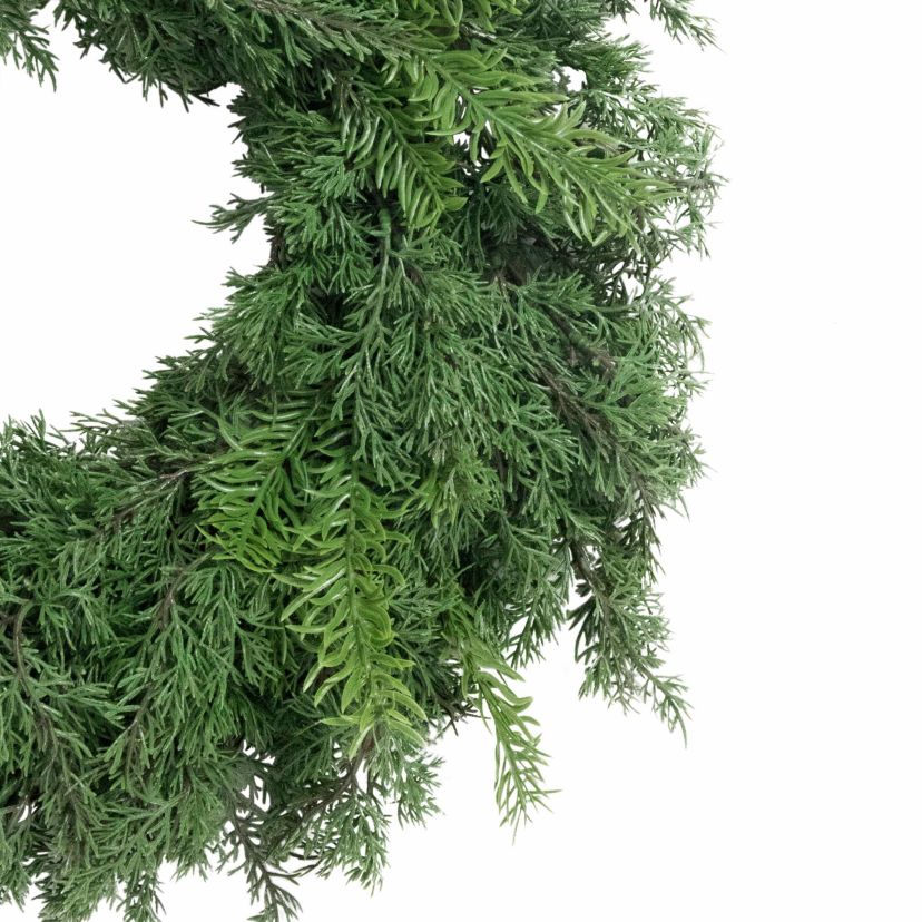 Puleo International 24" Artificial Christmas Wreath with Soft PE Branch Tips