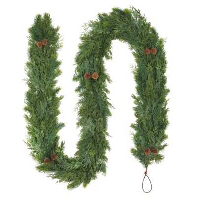 Puleo International 9' x 10" Artificial PE Christmas Garland
