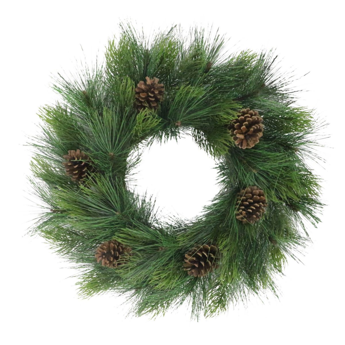 Puleo International 24" Artificial Adorned Wreath with Pinecones