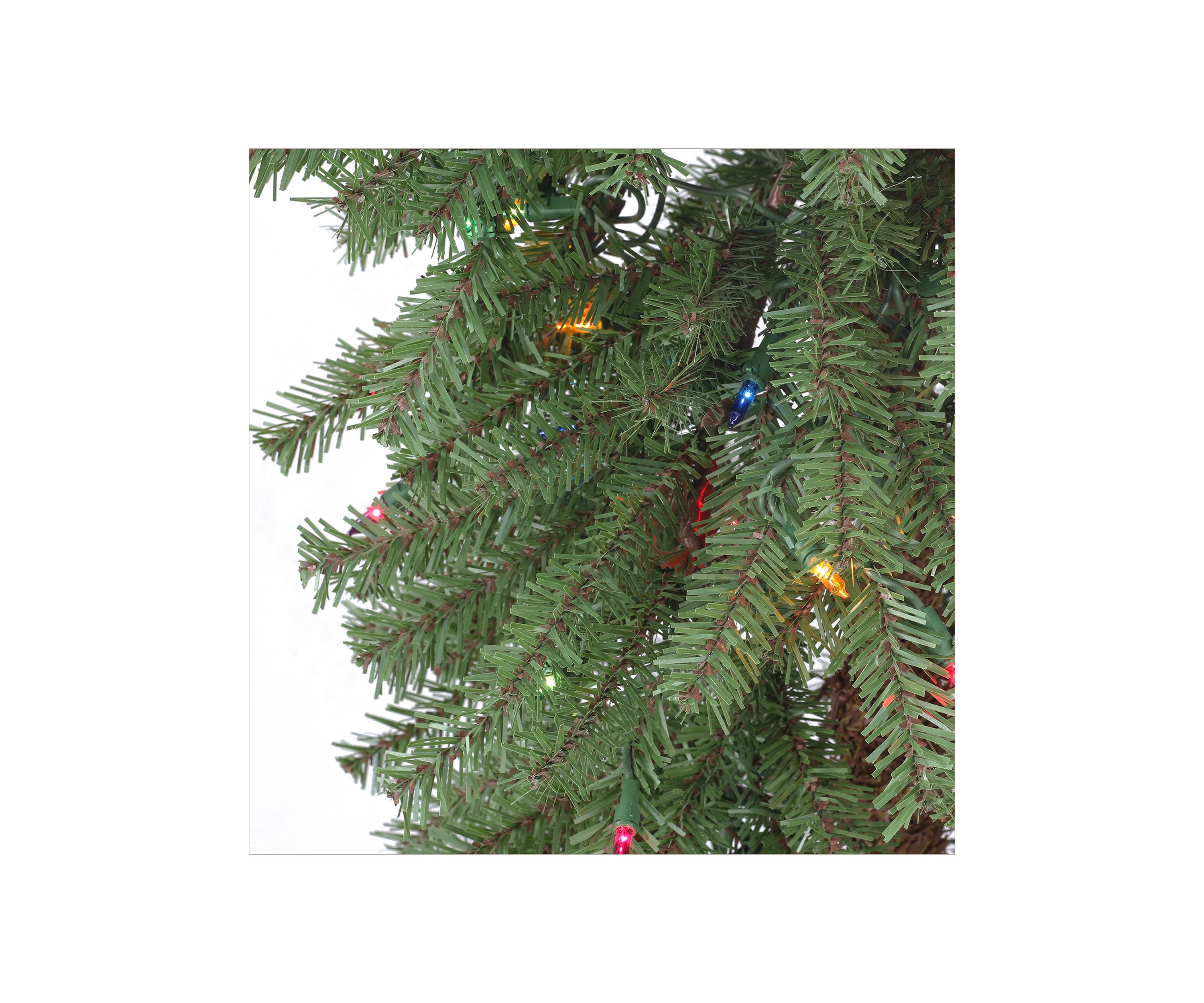 6-foot Pre-Lit Alpine Artificial Tree 518 Tips 200 Multi-Color Lights