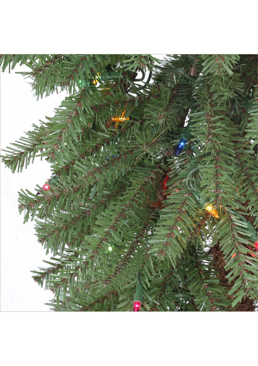 6-foot Pre-Lit Alpine Artificial Tree 518 Tips 200 Multi-Color Lights