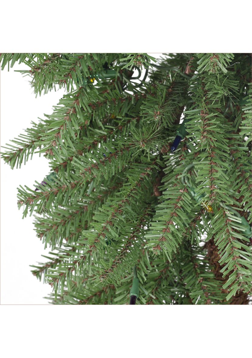 6-foot Pre-Lit Alpine Artificial Tree 518 Tips 200 Multi-Color Lights