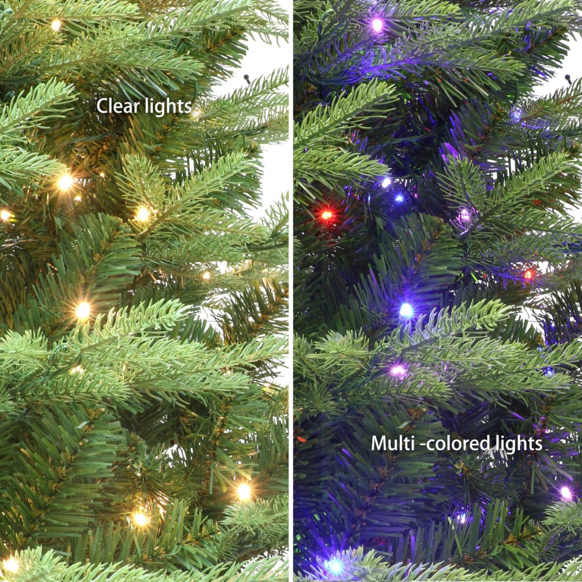 7.5 Pre-Lit Alaskan Winter Fir Tree with Dual-Color LED Lights